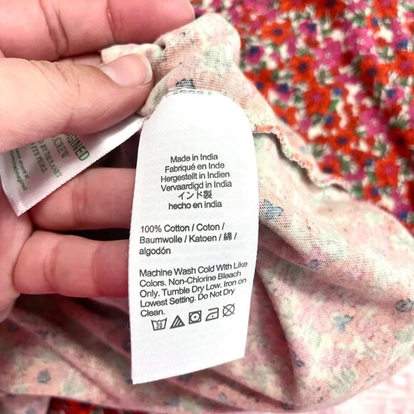 J Crew High-Neck Puff-Sleeve Long Sleeve Top in Floral Print Size M - Picture 4 of 6